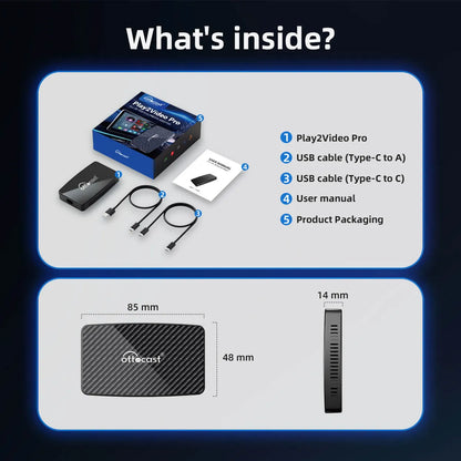 Play2Video Pro Wireless CarPlay/Android Auto Box with Netflix, YouTube, and IPTV