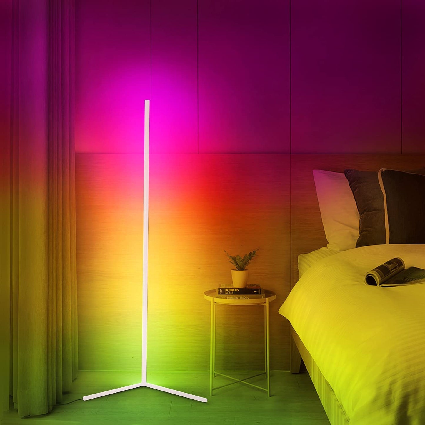 Modern LED Aluminum Corner Floor Lamp