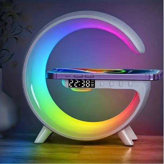 Wireless Charger Lamp with Bluetooth Speaker