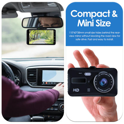 Dash Cam Front Rear Car Camera Night Vision