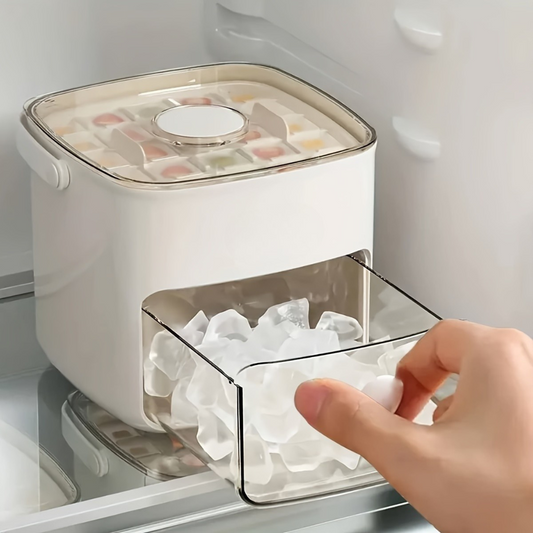 Ice Maker Tray with Storage Large Capacity