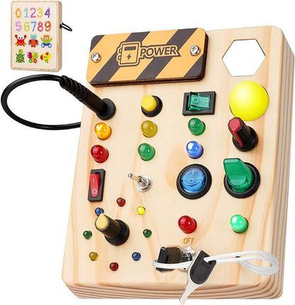 Montessori Busy Board with Lights and Switches