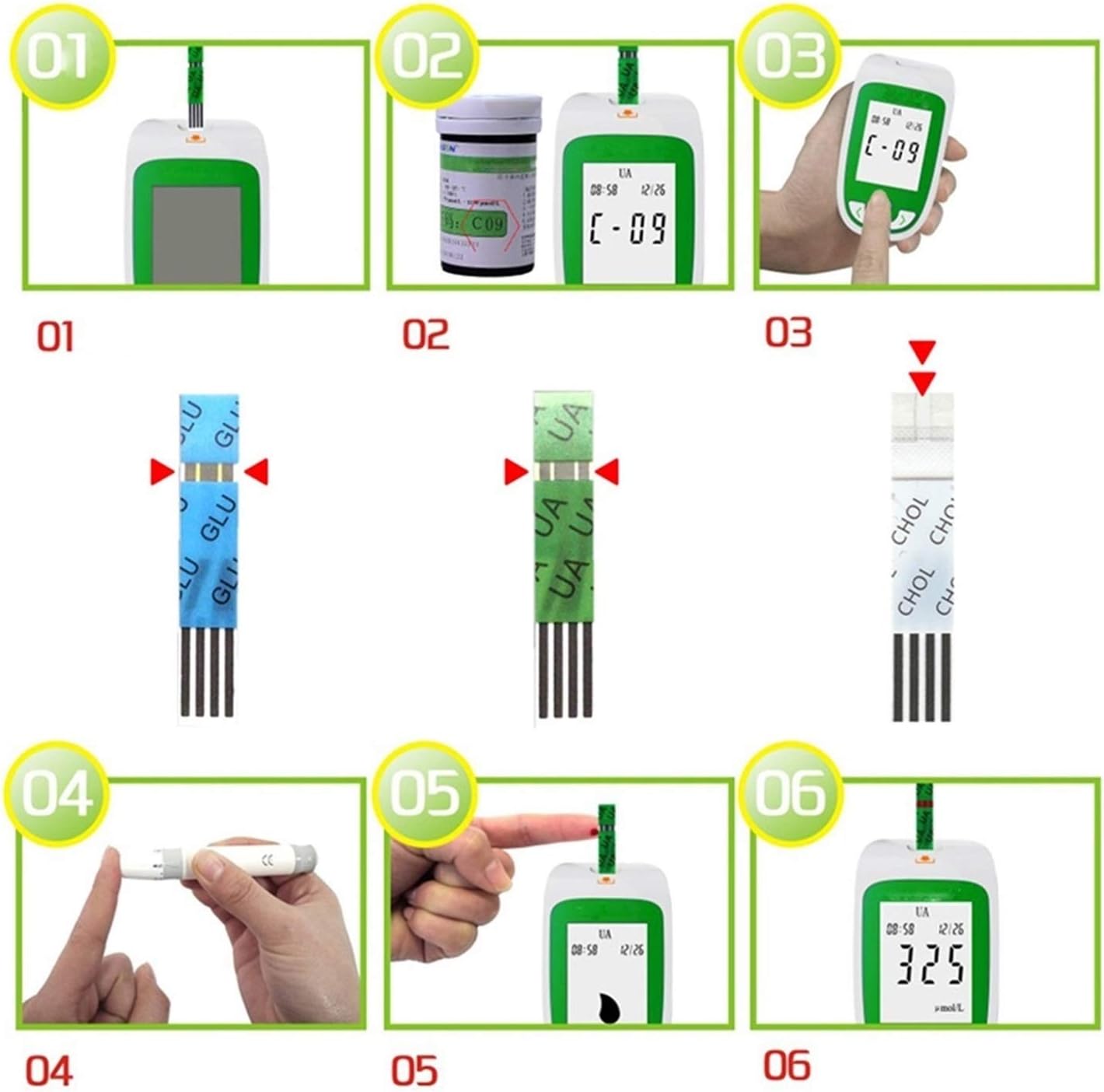 Cholesterol Home Test Kit Portable Blood Monitor