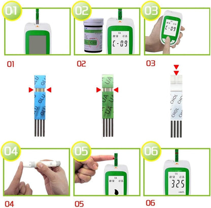 Cholesterol Home Test Kit Portable Blood Monitor