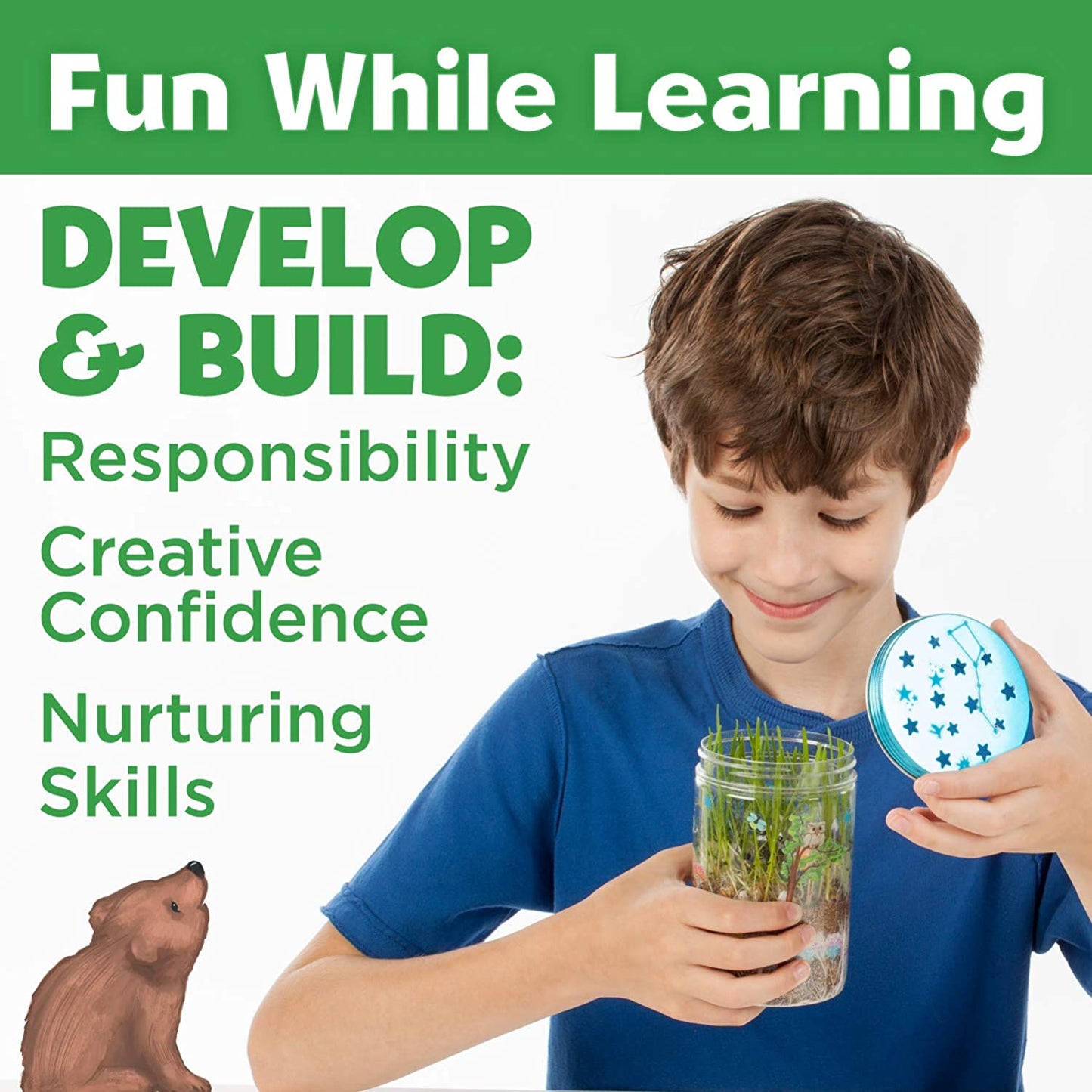 Plant Growing Kit Colourful Terrarium Set