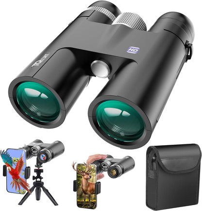 18x50 HD Binoculars for Adults with Phone Adapter & Tripod - High Power, Large View for Bird Watching, Hunting, Travel