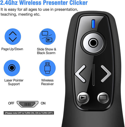 Presentation Remote Wireless USB Laser Clicker