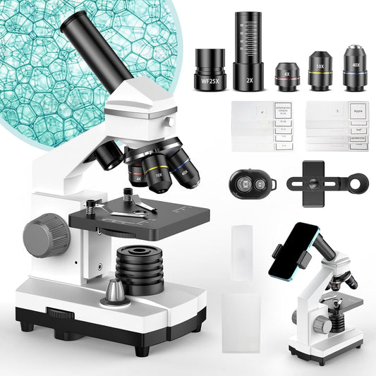 Microscope Kit with Slides and Phone Adapter