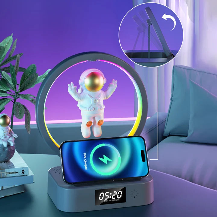 Astronaut Bluetooth-Högtalare med Levitation & RGB-Lampa