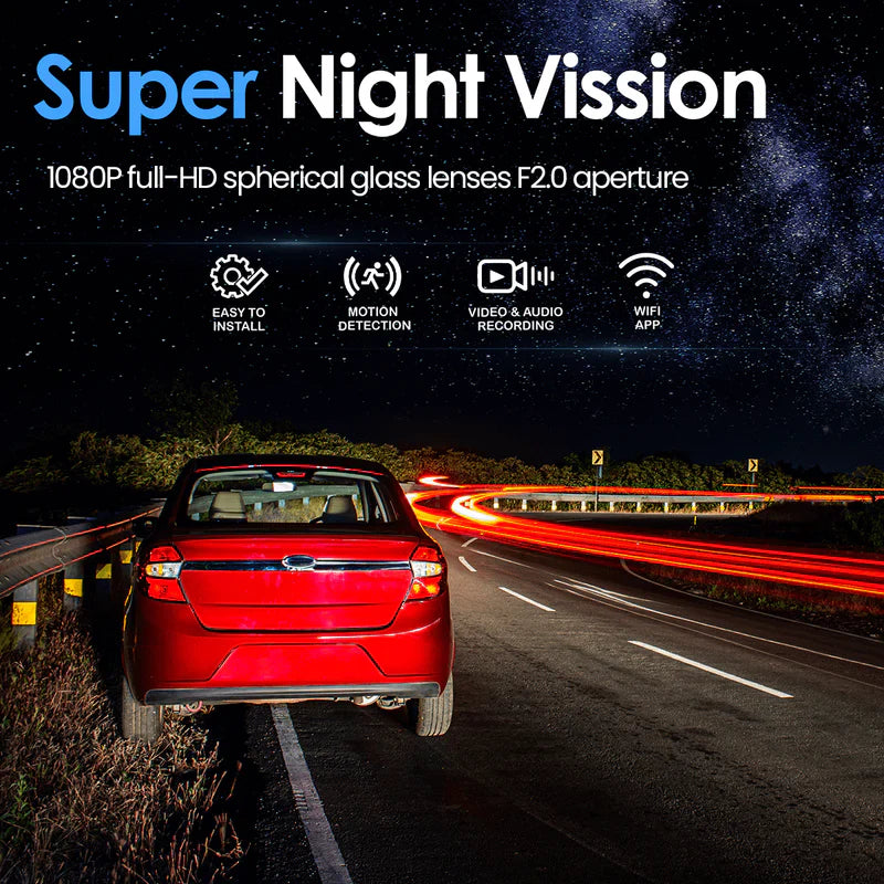 Dash Cam Triple Lens Car Camera Night Vision