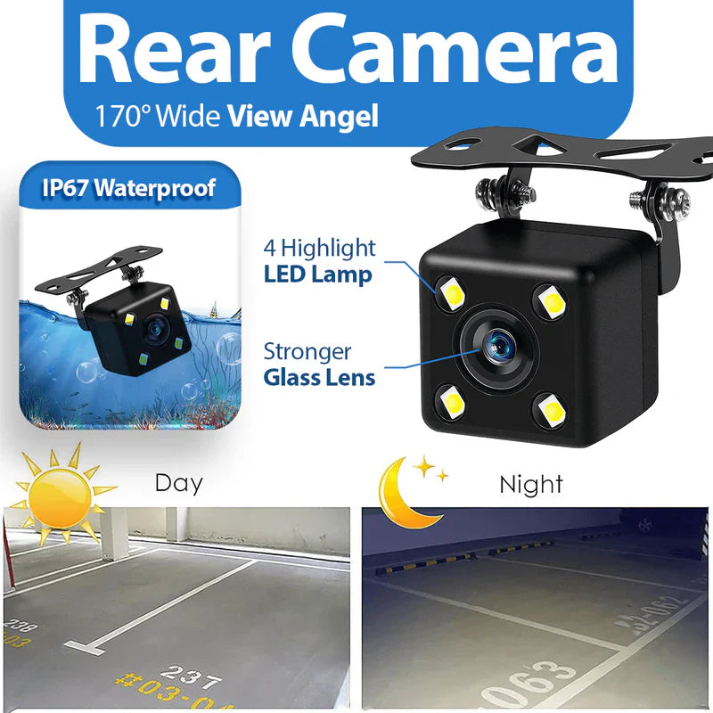 Dash Cam Front Rear Car Camera Night Vision