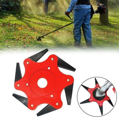 Universal 6-Steel Razor Trimmer Head – Perfect Lawn Edging