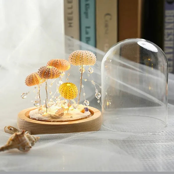 Glass Table Lamp with Soft Ambient Light