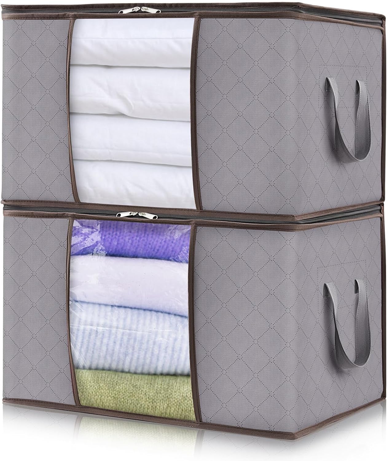 Storage Boxes with Handles for Clothes Organization