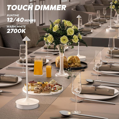 Waterproof Wireless Table Light - Set of 2 Cordless Table Lamp Rechargeable