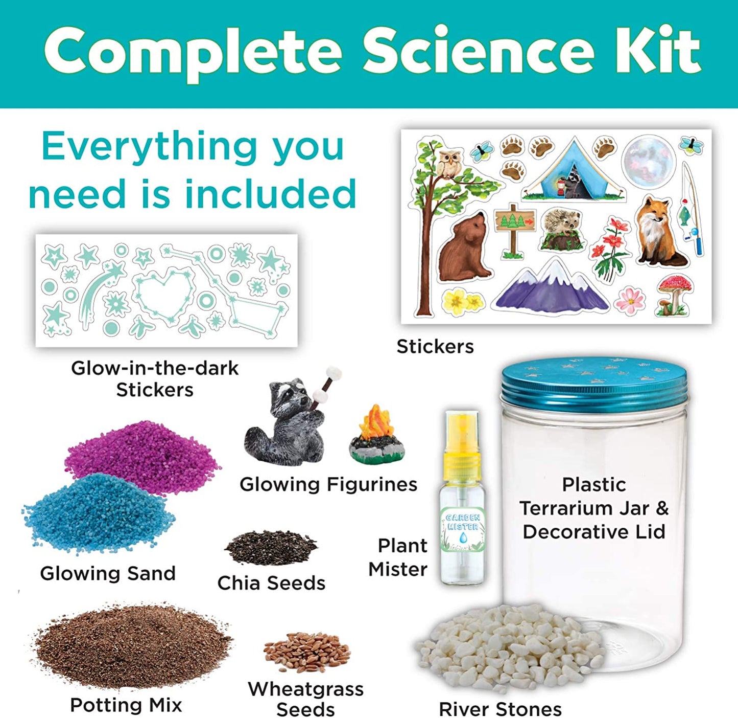 Plant Growing Kit Colourful Terrarium Set