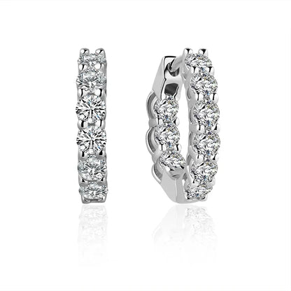 Silver Moissanite Earrings