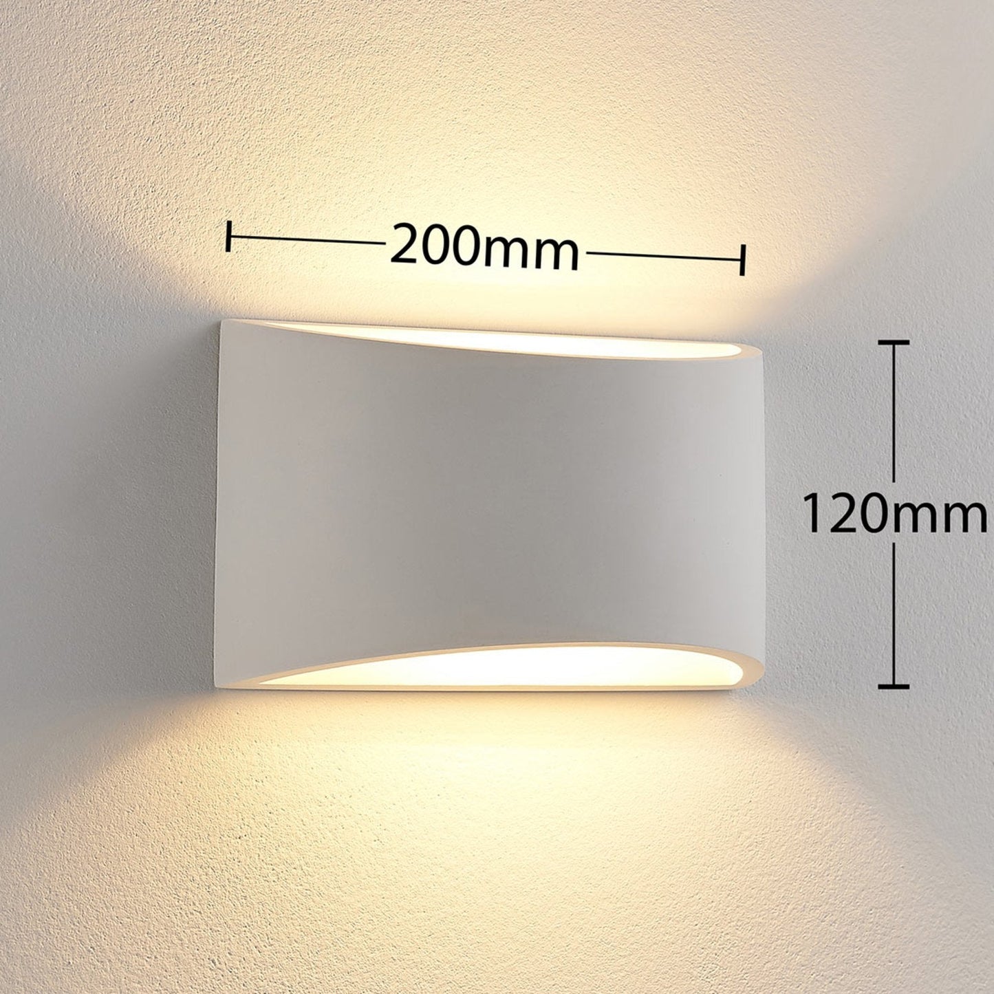 Wall Light White Plaster Uplight Downlight Fixture