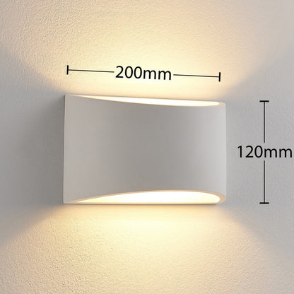 Wall Light White Plaster Uplight Downlight Fixture