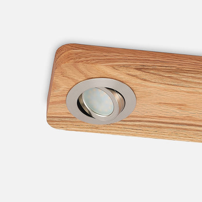 Ceiling Light Oak Wood Spotlight Bar