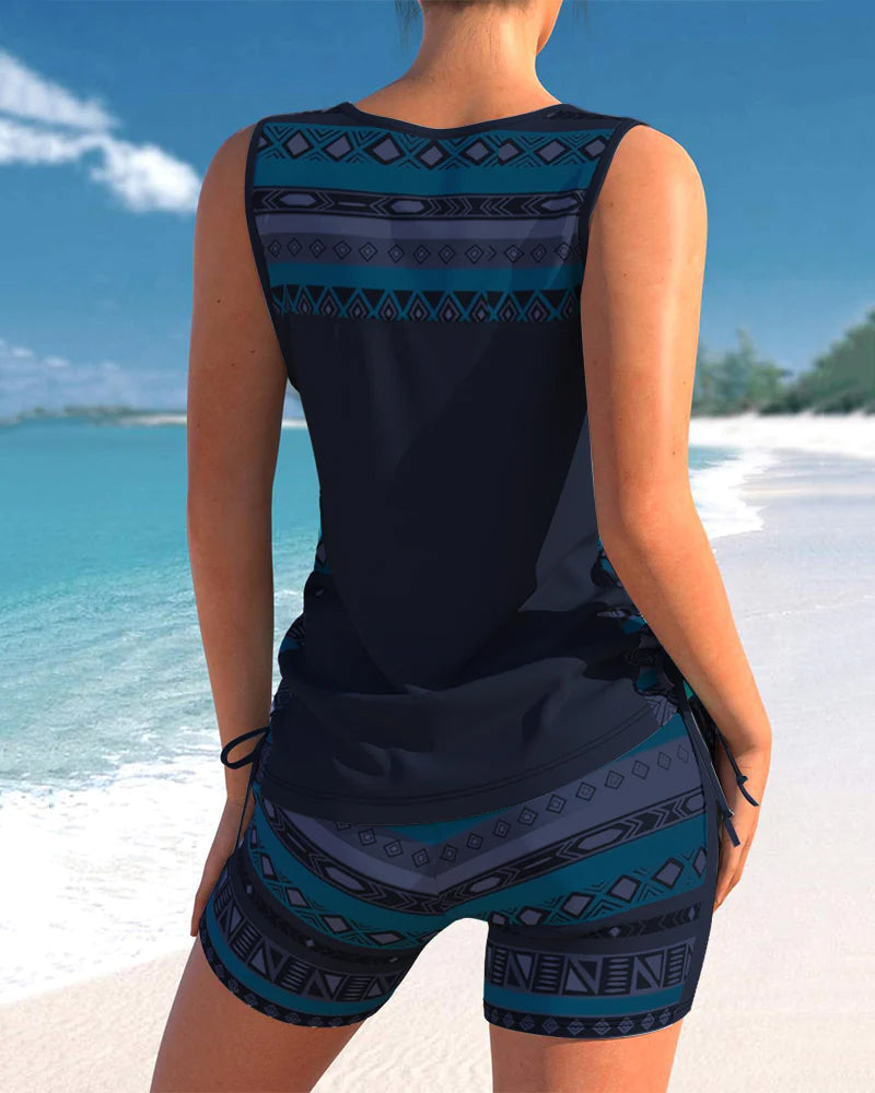 Tankini Swimwear Set with Shorts for Women