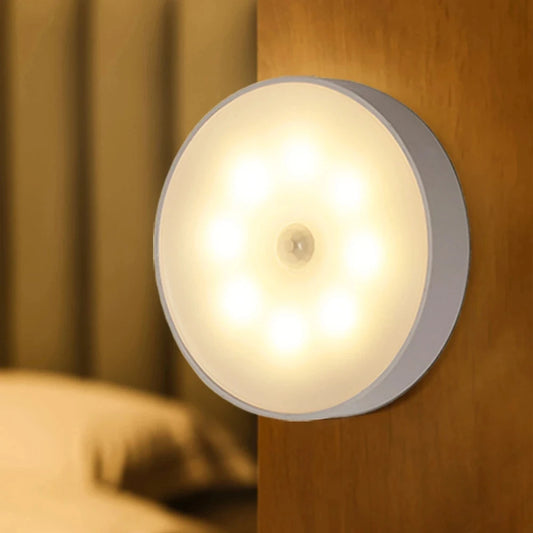 Rechargeable Motion Sensor LED Night Light – USB Lamp for Bedroom, Kitchen, Stairs & Closet