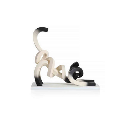 Cat Sculpture Modern Abstract Resin Ornament