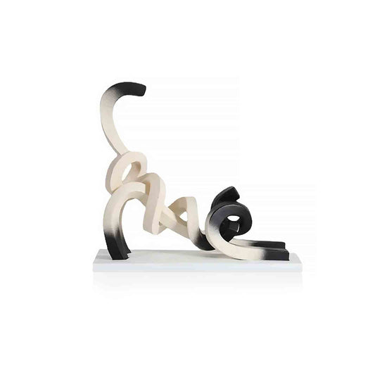 Cat Sculpture Modern Abstract Resin Ornament