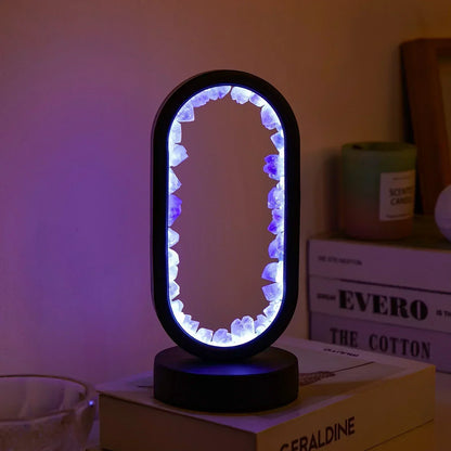 Table lamp with crystal ambient light design