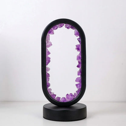 Table lamp with crystal ambient light design