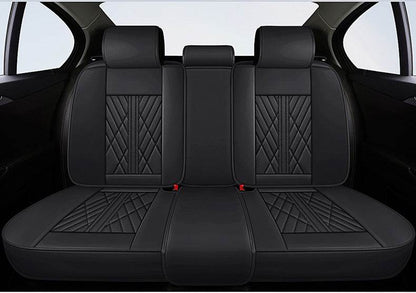 Car Seat Covers Grey Black Leather Waterproof