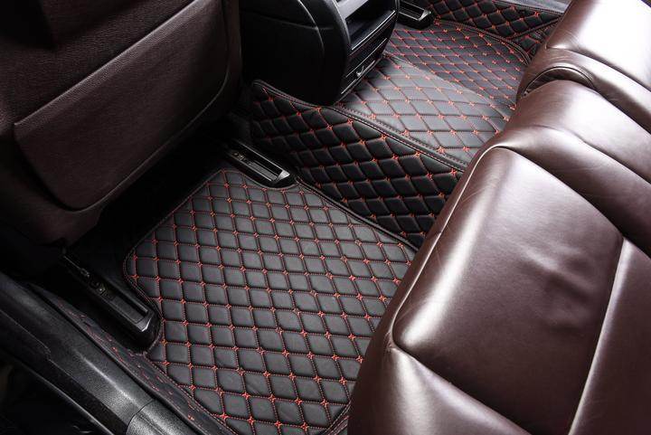 Leather Car Mats Waterproof Quilted Interior Liner