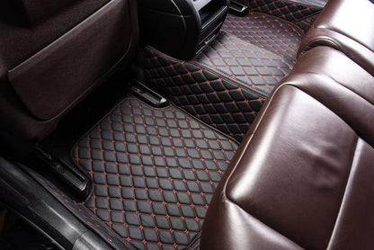 Leather Car Mats Waterproof Quilted Interior Liner