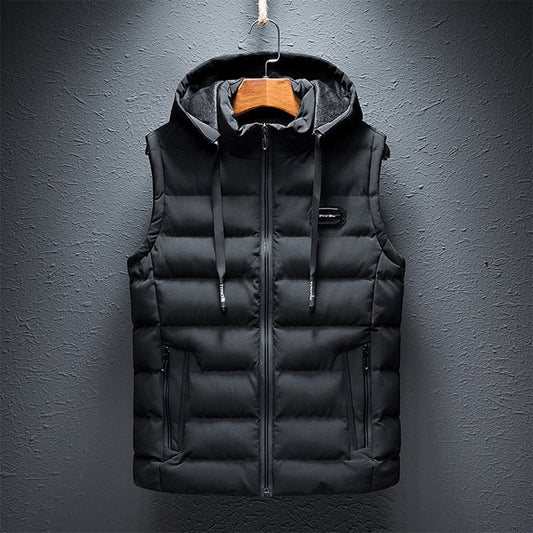 Puffer Gilet for Men with Zip and Hood