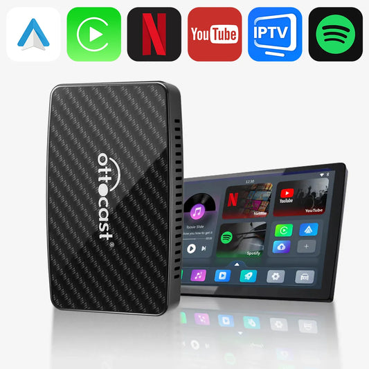 Play2Video Pro Wireless CarPlay/Android Auto Box with Netflix, YouTube, and IPTV