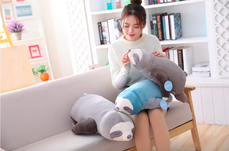 Plush Toy Soft Sloth Cushion for Kids