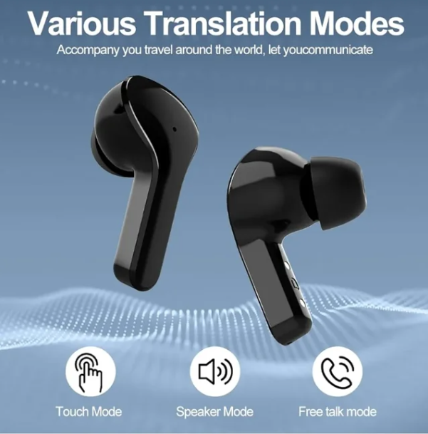 Chattanslutning - B11 Translator Earbuds 144 språk Real Time Translator Earphones Smart Voice Translator Earbuds ENC Noise Cancelling Wireless High Accuracy Translator Headphones