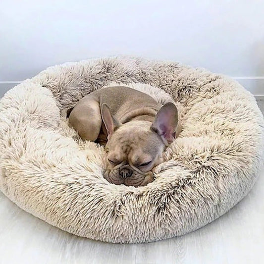 Calming Faux Fur Washable Dog Bed Cushion
