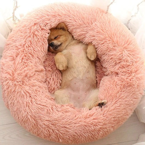 Calming Faux Fur Washable Dog Bed Cushion