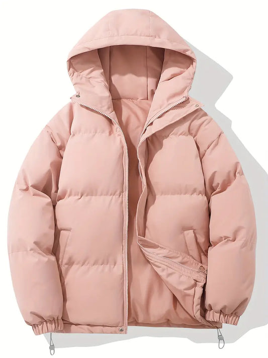 Puffer Jacket with Hood for Casual Winter Wear