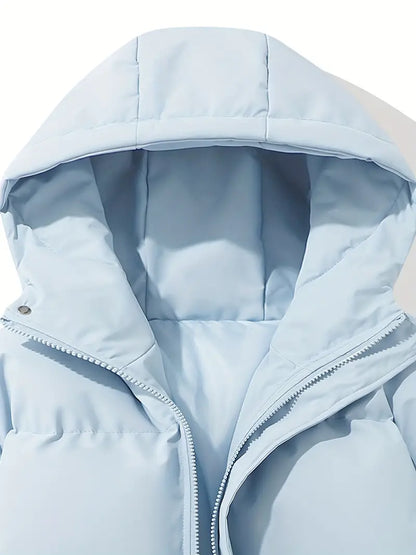 Puffer Jacket with Hood for Casual Winter Wear