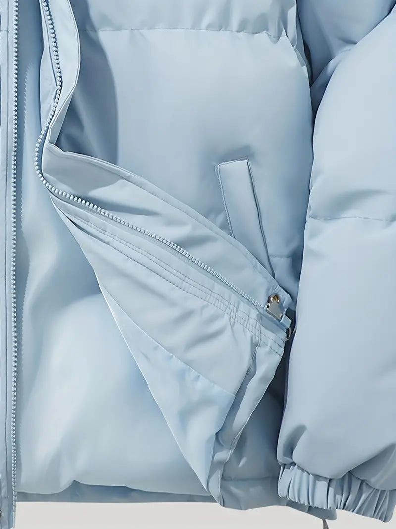 Puffer Jacket with Hood for Casual Winter Wear