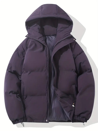 Puffer Jacket with Hood for Casual Winter Wear