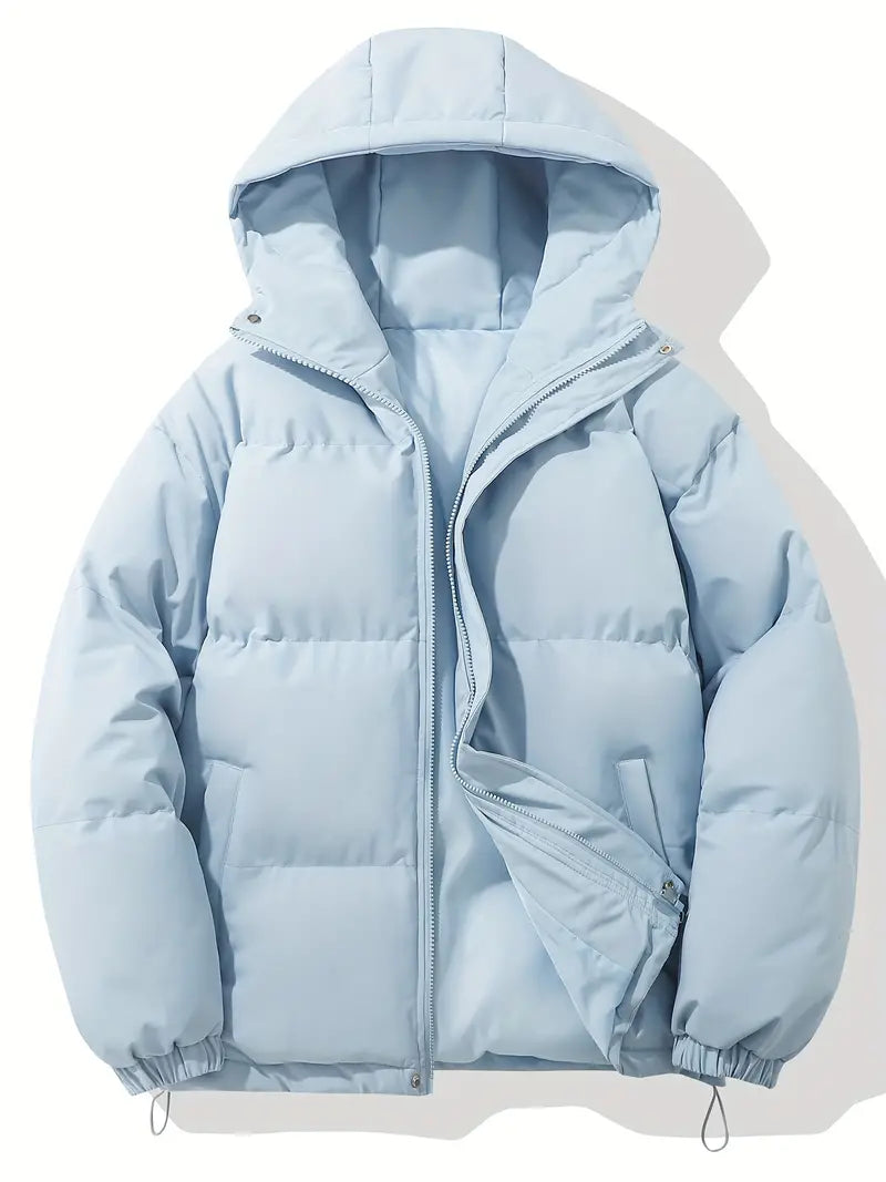 Puffer Jacket with Hood for Casual Winter Wear