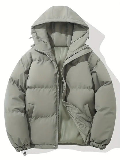 Puffer Jacket with Hood for Casual Winter Wear