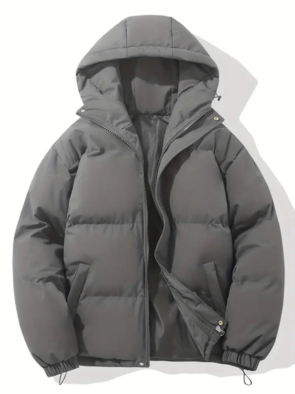 Puffer Jacket with Hood for Casual Winter Wear