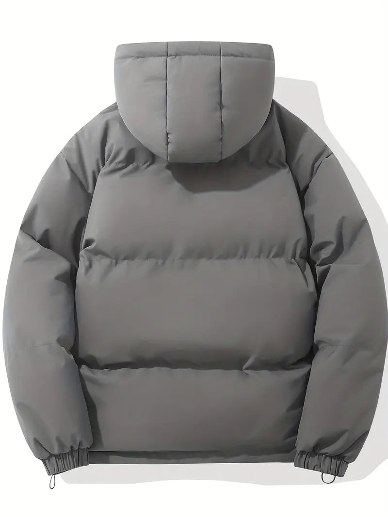 Puffer Jacket with Hood for Casual Winter Wear