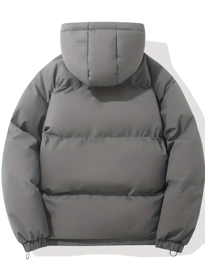 Puffer Jacket with Hood for Casual Winter Wear