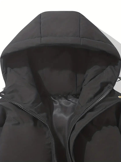 Puffer Jacket with Hood for Casual Winter Wear