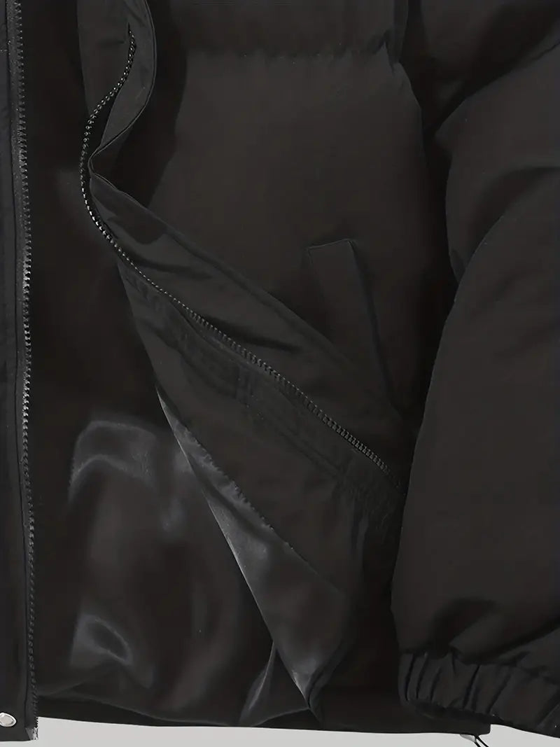 Puffer Jacket with Hood for Casual Winter Wear